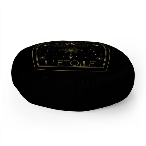 Emanuela Carratoni L Etoile or The Star Gold Floor Pillow Round