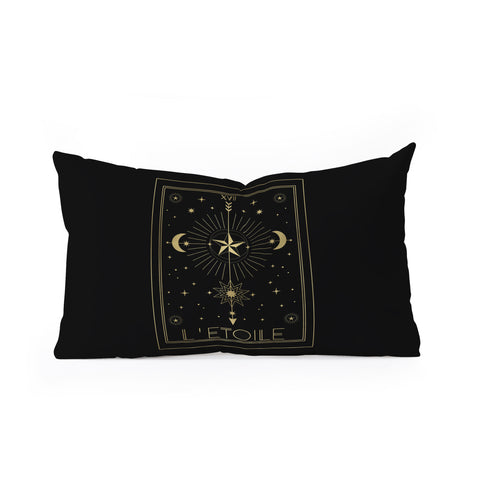 Emanuela Carratoni L Etoile or The Star Gold Oblong Throw Pillow