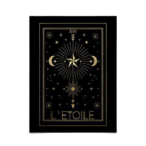 Emanuela Carratoni L Etoile or The Star Gold Poster