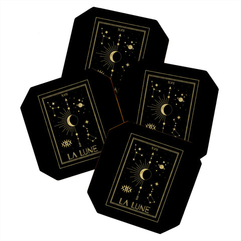 Emanuela Carratoni La Lune or The Moon Gold Coaster Set
