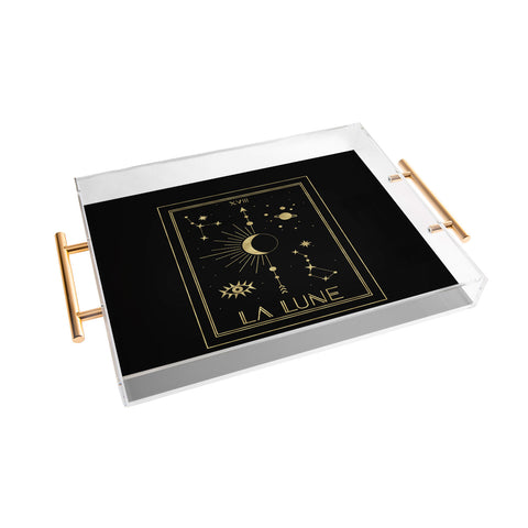 Emanuela Carratoni La Lune or The Moon Gold Acrylic Tray