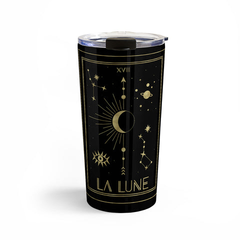 Emanuela Carratoni La Lune or The Moon Gold Travel Mug