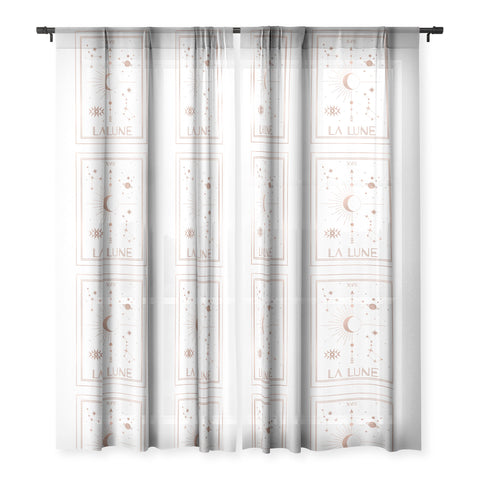 Emanuela Carratoni La Lune or The Moon White Sheer Window Curtain