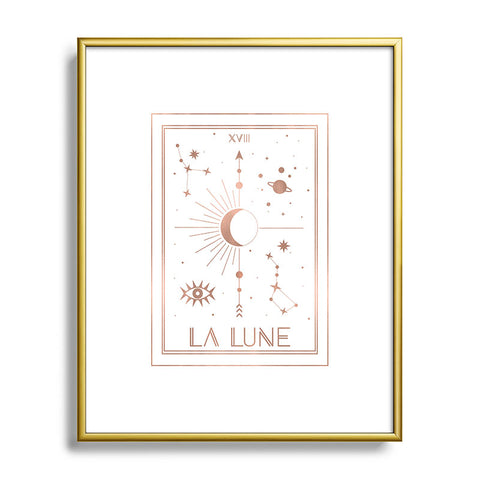 Emanuela Carratoni La Lune or The Moon White Metal Framed Art Print
