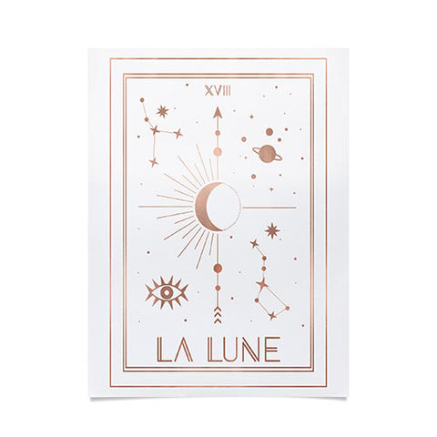 Emanuela Carratoni La Lune or The Moon White Poster