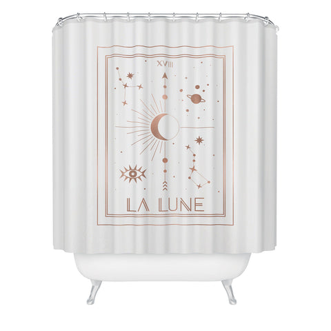 Emanuela Carratoni La Lune or The Moon White Shower Curtain