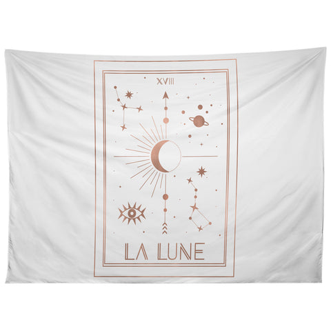 Emanuela Carratoni La Lune or The Moon White Tapestry