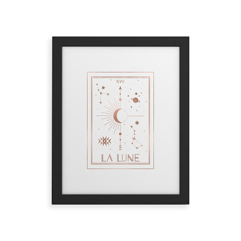 Emanuela Carratoni La Lune or The Moon White Framed Art Print