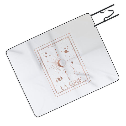 Emanuela Carratoni La Lune or The Moon White Picnic Blanket