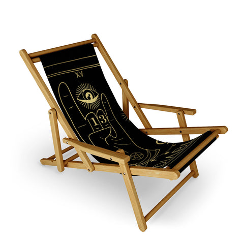Emanuela Carratoni Le Diable or The Devil Tarot Gold Sling Chair
