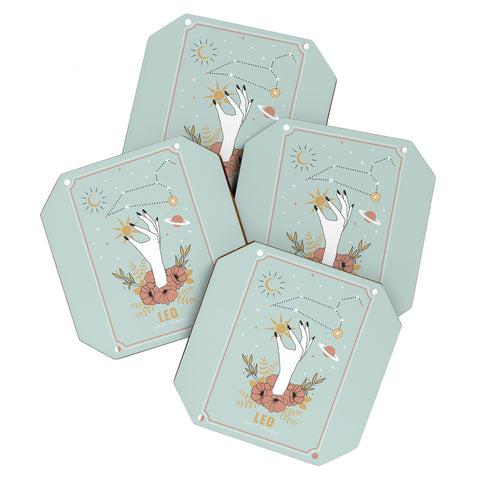Emanuela Carratoni Leo Zodiac Series Coaster Set