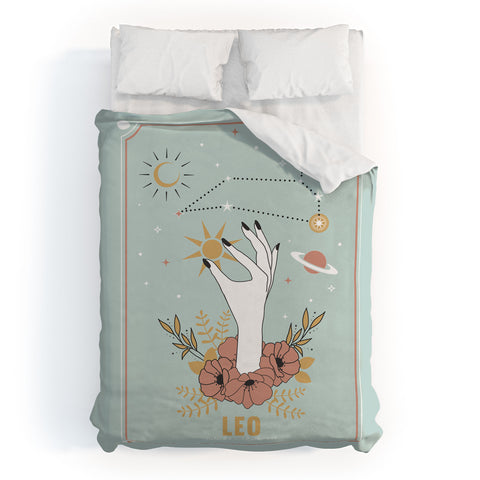 Emanuela Carratoni Leo Zodiac Series Duvet Cover