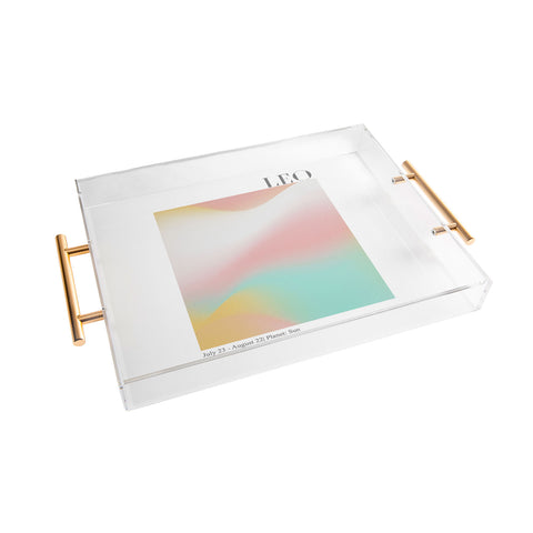 Emanuela Carratoni Leo Zodiac Sign Gradient Acrylic Tray