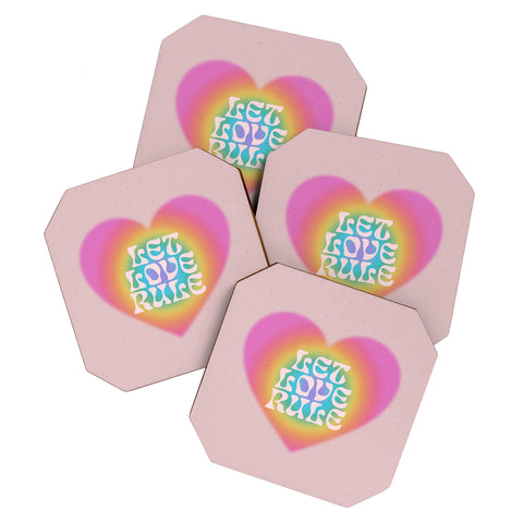 Emanuela Carratoni Let Love Rule I Coaster Set