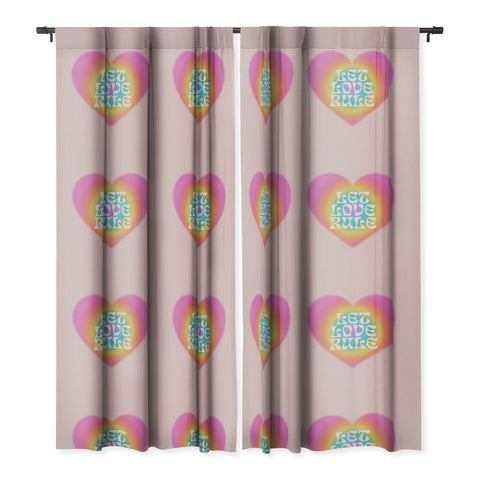 Emanuela Carratoni Let Love Rule I Blackout Window Curtain