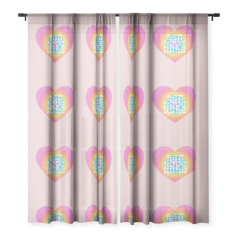 Emanuela Carratoni Let Love Rule I Sheer Window Curtain