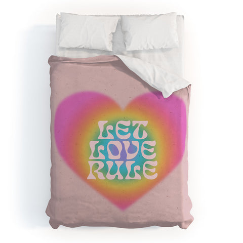 Emanuela Carratoni Let Love Rule I Duvet Cover