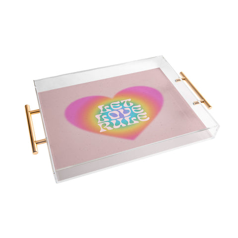 Emanuela Carratoni Let Love Rule I Acrylic Tray