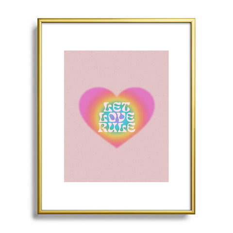 Emanuela Carratoni Let Love Rule I Metal Framed Art Print