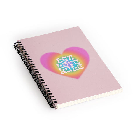 Emanuela Carratoni Let Love Rule I Spiral Notebook
