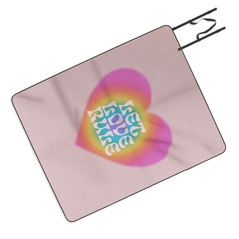 Emanuela Carratoni Let Love Rule I Picnic Blanket