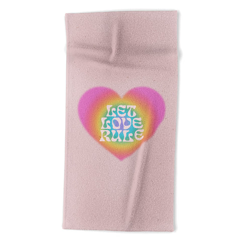 Emanuela Carratoni Let Love Rule I Beach Towel