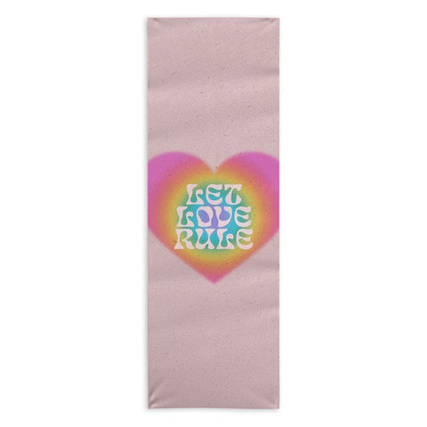 Emanuela Carratoni Let Love Rule I Yoga Towel