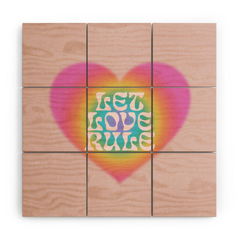 Emanuela Carratoni Let Love Rule I Wood Wall Mural