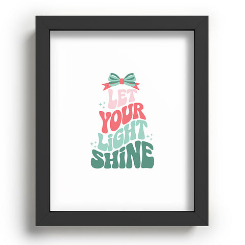 Emanuela Carratoni Let Your Light Shine Quote Recessed Framing Rectangle