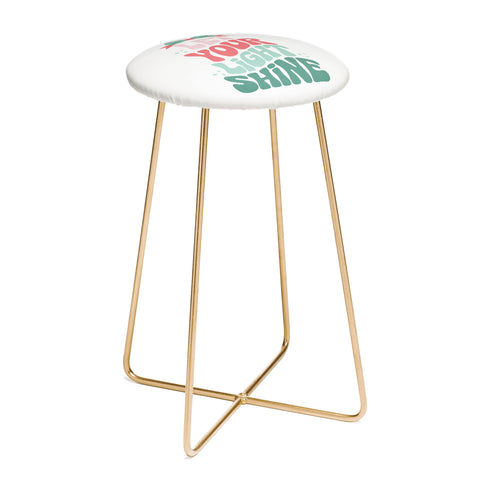 Emanuela Carratoni Let Your Light Shine Quote Counter Stool