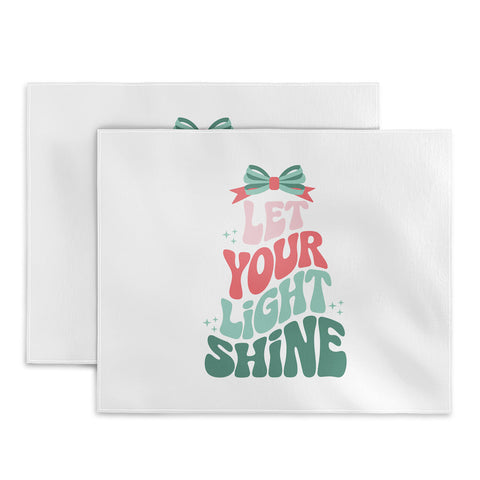 Emanuela Carratoni Let Your Light Shine Quote Placemat