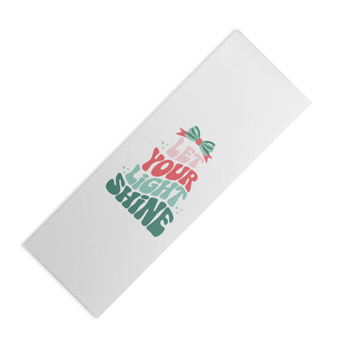 Emanuela Carratoni Let Your Light Shine Quote Yoga Mat