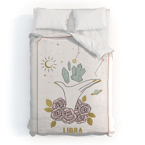 Emanuela Carratoni Libra Zodiac Sign Duvet Cover