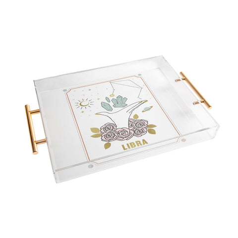 Emanuela Carratoni Libra Zodiac Sign Acrylic Tray