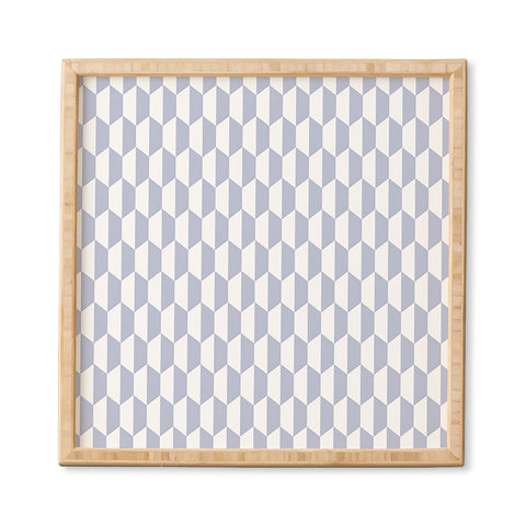 Emanuela Carratoni Light Blue Optical Hexagons Framed Wall Art