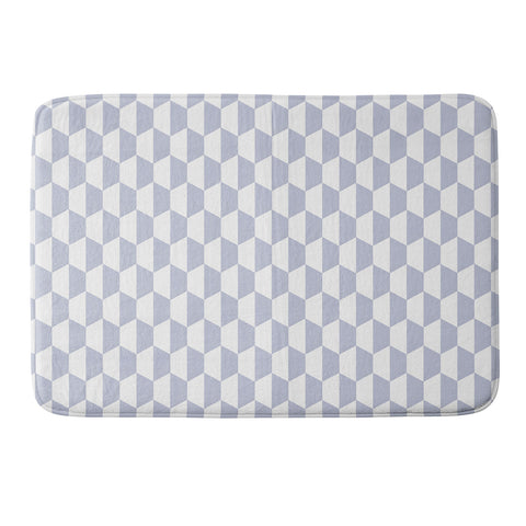 Emanuela Carratoni Light Blue Optical Hexagons Memory Foam Bath Mat