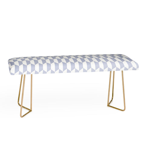 Emanuela Carratoni Light Blue Optical Hexagons Bench