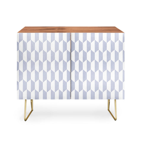 Emanuela Carratoni Light Blue Optical Hexagons Credenza