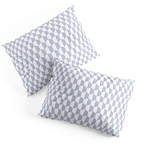 Emanuela Carratoni Light Blue Optical Hexagons Pillow Shams