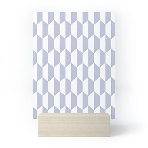Emanuela Carratoni Light Blue Optical Hexagons Mini Art Print