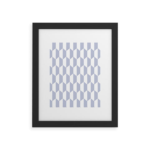 Emanuela Carratoni Light Blue Optical Hexagons Framed Art Print