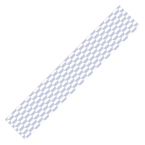 Emanuela Carratoni Light Blue Optical Hexagons Table Runner