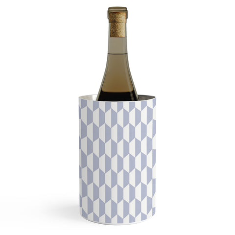 Emanuela Carratoni Light Blue Optical Hexagons Wine Chiller