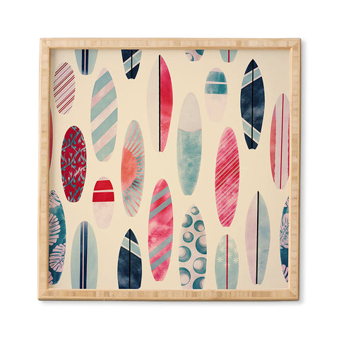 Emanuela Carratoni Light Vintage Surfboards Framed Wall Art