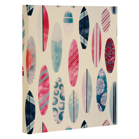 Emanuela Carratoni Light Vintage Surfboards Art Canvas