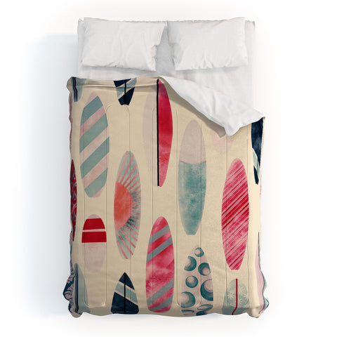 Emanuela Carratoni Light Vintage Surfboards Comforter