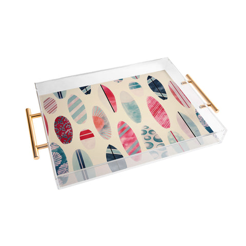 Emanuela Carratoni Light Vintage Surfboards Acrylic Tray