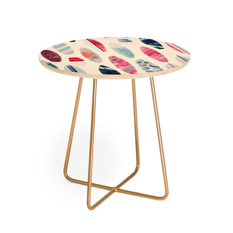 Emanuela Carratoni Light Vintage Surfboards Round Side Table