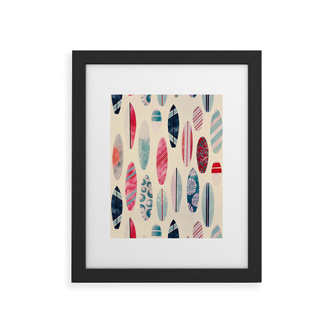 Emanuela Carratoni Light Vintage Surfboards Framed Art Print