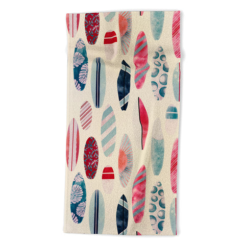 Emanuela Carratoni Light Vintage Surfboards Beach Towel